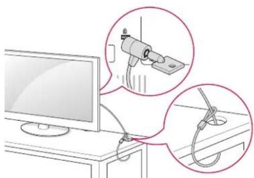 LG 26LN4505 - Utilizzo del sistema di sicurezza Kensington - 1
