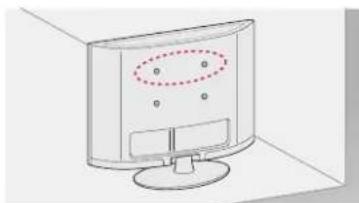 LG 26LN4505 - Securing the TV to a wall - 1