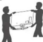 LG 49UH6109 - Lifting and moving the TV - 3