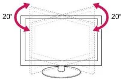 LG 32LS350S - Einstellen des Fernsehgerätes für einen optimalen Blickwinkel - 1