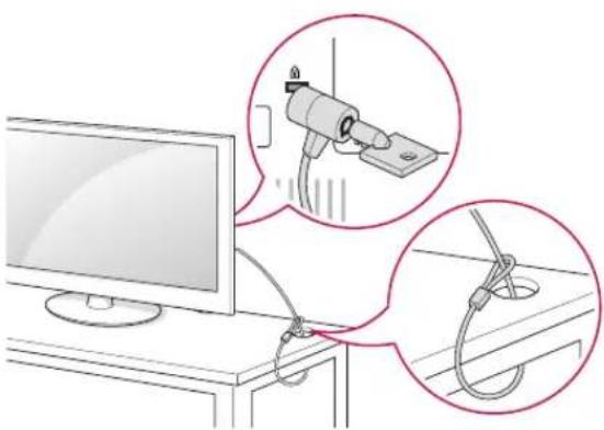 LG 32LS350S - Using the Kensington security system - 1