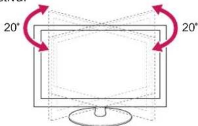 LG 32LS350S - Ajuste del ángulo de la TV según la perspectiva - 1