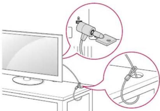 LG 32LS350S - Utilisation du système de sécurité Kensington - 1