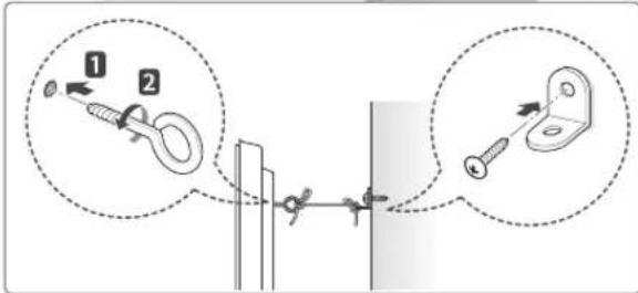 LG 32LS350S - Securing the TV to a wall - 2