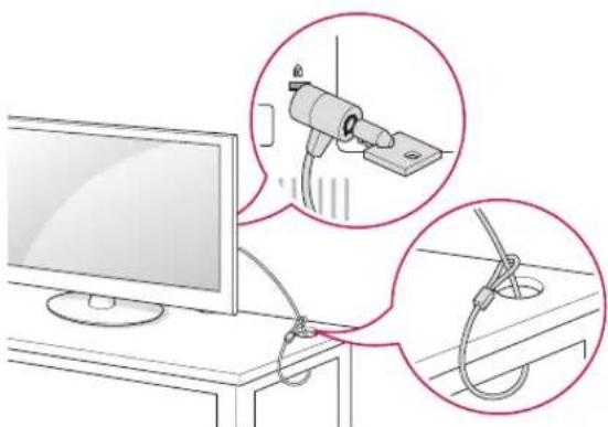LG 32LS350S - Utilizzo del sistema di sicurezza Kensington - 1