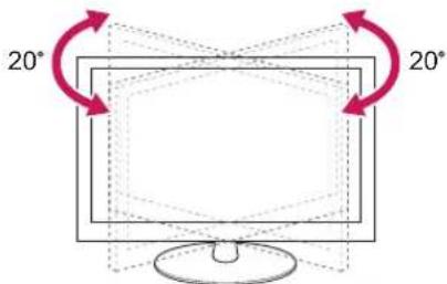 LG 32LS350S - Regolazione dell'angolazione del teilevisore per una migliorie visione - 1