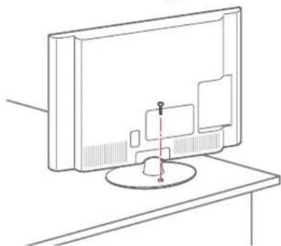 LG 32LS350S - Fissaggio della TV al tavolo - 1