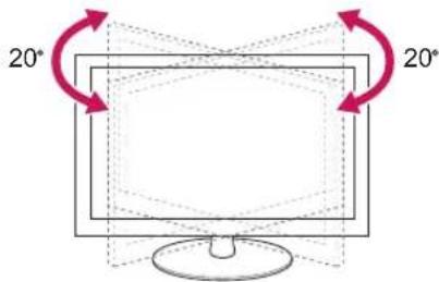 LG 32LS350S - Ajustement de l'angle de la TV afin de couver le meilleur angle de vue - 1