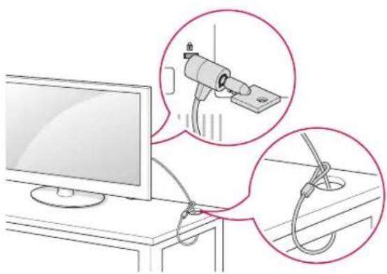 LG 32LS350S - Uso del sistema de seguridad Kensington - 1