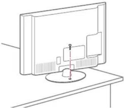 LG 32LS350S - Befestigen des TV-Gerätes an einem Tisch - 1