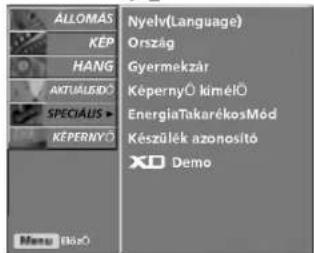 LG 42LC2RB - A képernyőn megjelenő menübeállítások kiválasztása és módosítása - 6