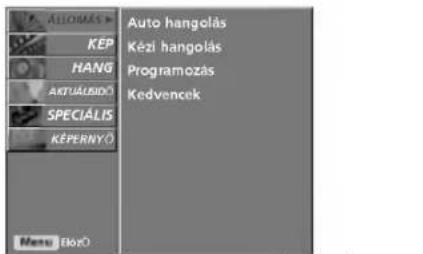 LG 42LC2RB - A képernyőn megjelenő menübeállítások kiválasztása és módosítása - 1