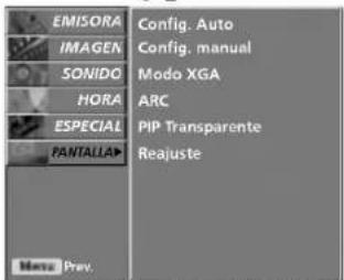 LG 42LC2RB - SELECCIÓN Y AJUSTE DE MENÚS EN PANTALLA - 4