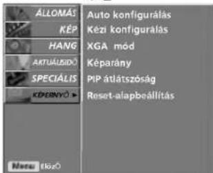 LG 42LC2RB - A képernyőn megjelenő menübeállítások kiválasztása és módosítása - 4
