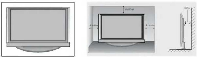 LG 42LC2RB - A készülék elhelyezése a talpon - 1