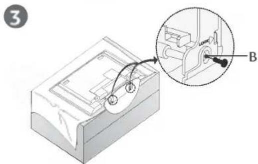 LG 42LC2RB - UNFOLDING THE BASE STAND (42PC1R\*, 42PC3R\*) - 3