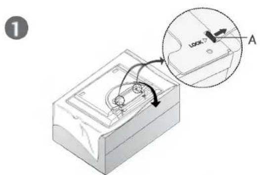 LG 42LC2RB - UNFOLDING THE BASE STAND (42PC1R\*, 42PC3R\*) - 1