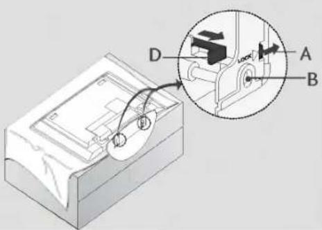 LG 42LC2RB - Einklappen des Standfußes - 1
