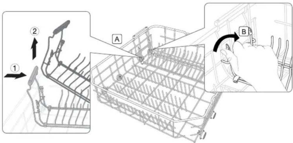 SAMSUNG DW80J3020US - RETRAIT DU PORTE-ASSIETTES - 2
