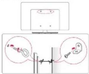 LG 49UH7500 - 安全地將電視安裝到牆壁上 - 1