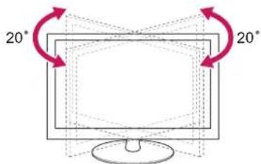 LG 32CS460S - Ajustement de l'angle de la TV afin de trouver le meilleur angle de vue - 1