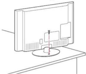 LG 32CS460S - Fissaggio della TV al tavolo - 1