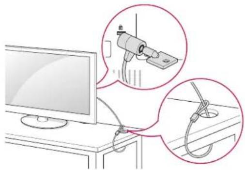 LG 32CS460S - Verwendung des Kensington-Sicherheitssystems (Abhängig vom Modell) - 1