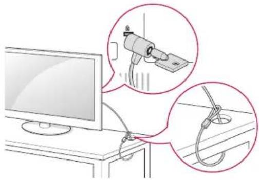 LG 32CS460S - Χρήση του συστήματος ασφαλείας Kensington - 1
