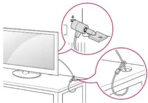 LG 32CS460S - Uso del sistema de seguridad Kensington - 1
