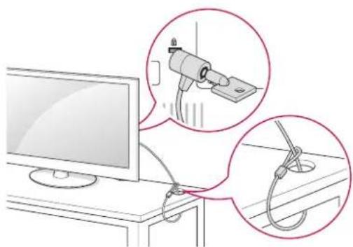 LG 32CS460S - Utilisation du système de sécurité Kensington - 1