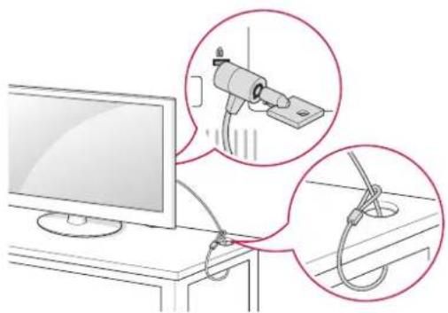 LG 32CS460S - Utilizar o sistema de segurança "Kensington" - 1