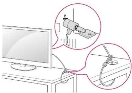 LG 32CS460S - Using the Kensington security system - 1