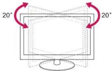 LG 32CS460S - Ajustar o ângulo da TV para se adequar à sua perspectiva - 1
