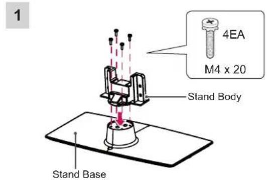 LG 32CS460S - Attaching the stand - 9