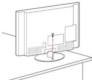 LG 32CS460S - Befestigen des TV-Gerätes an einem Tisch - 1