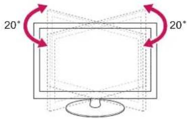 LG 32CS460S - Einstellen des Fernsehgerätes für einen optimalen Blickwinkel - 1