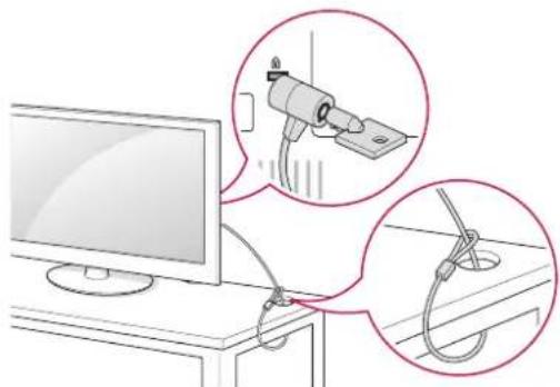 LG 32CS460S - Het Kensington-veiligheidssysteem gebruiken (afhankelijk van het model) - 1
