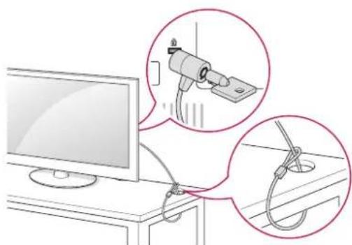 LG 32CS460S - Utilizzo del sistema di sicurezza Kensington - 1