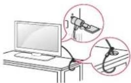 LG 32LF6329 - Using the kensington security system - 1