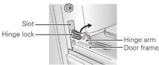 LG LRE6325SW - Removing the oven door - 1
