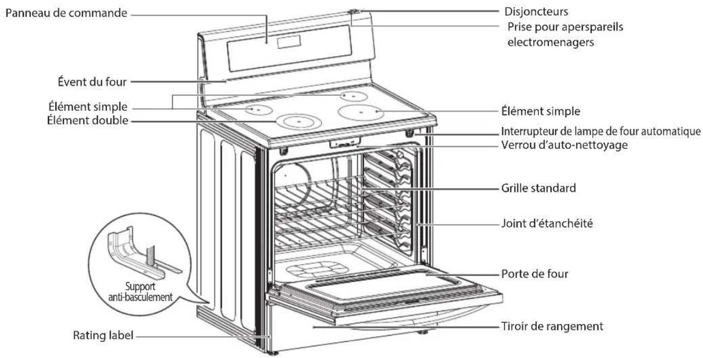 LG LRE6385SW - APERÇU DE LA CUISINIÈRE - 1