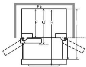 LG LFXS28566S - Dimensions et dégagements - 2