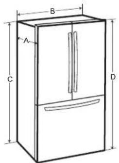 LG LFXS28566S - Dimensions and Clearances - 1