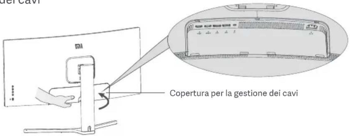 Xiaomi Mi Curved Gaming Monitor 34 - Gestione dei cavi - 1