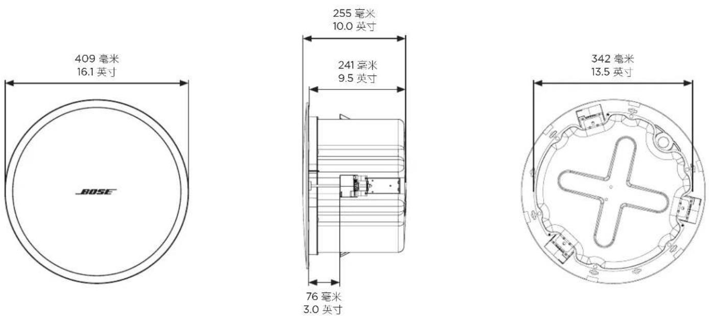 BOSE DesignMax DM8C - 产品尺寸 - 1