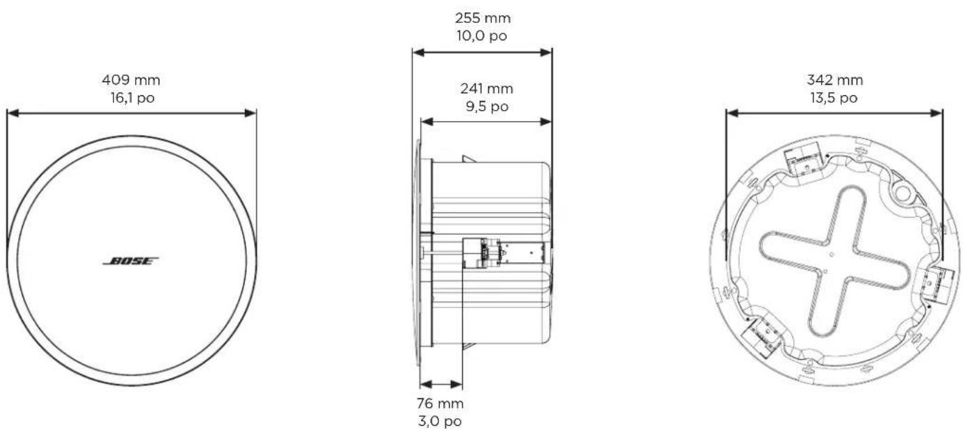 BOSE DesignMax DM8C - Dimensions du produit - 1