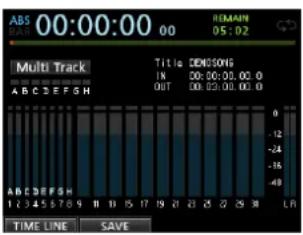 ABS 00:00:00 00 REMAIN 05:02 Multi Track Title DEMSONS IN 00:00:00.00 OUT 00:00:00.00 A B C D E F G H 1 2 3 4 5 6 7 8 9 10 11 12 13 14 15 16 17 18 19 20 21 22 23 24 25 26 27 L R TIME LINE SAVE