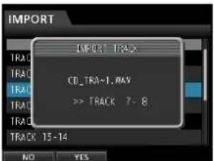 IMPORT IMPORT TRACK CD_TRA~1.MAY >> TRACK 7-8 TRAD TRAD TRAD TRAD TRAD TRAD TRACK 13-14 NO YES