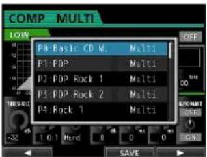 COMP MULTI LOW P4:Basic CD M. Multi P1:POP. Multi P2:POP Rock 1 Multi P3:POP Rock 2 Multi P4:Rock 1 Multi