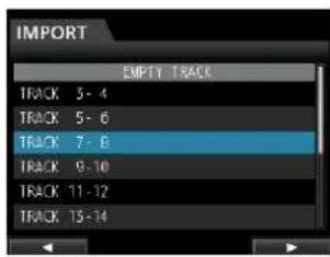 IMPORT EMPTY TRACK TRACK 5-4 TRACK 5-6 TRACK 7-8 TRACK 9-10 TRACK 11-12 TRACK 13-14